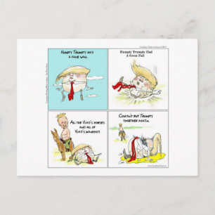 Rick London "Trumpty Dumpty" Grappig Trump Cadeau Briefkaart