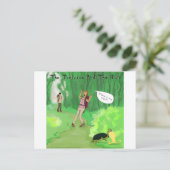 Rick London Turtle and the Wig Hair Funny Briefkaart (Staand voorkant)