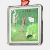 Rick London Turtle and the Wig Hair Funny Metalen Ornament (Links)