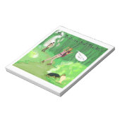 Rick London Turtle and the Wig Hair Funny Notitieblok (Linkerzijde)