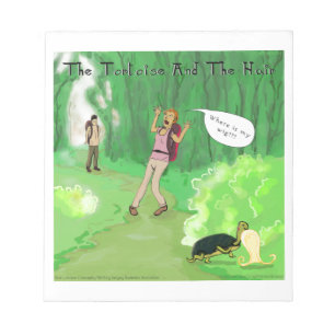 Rick London Turtle and the Wig Hair Funny Notitieblok