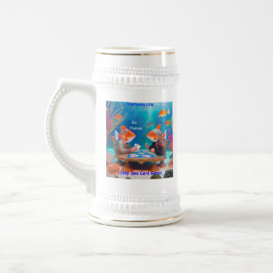 Rick London Vis Kaartspel "Go Fish" Cartoon Bierpul
