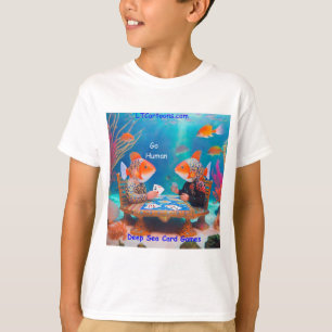 Rick London Vis Kaartspel "Go Fish" Strip T-shirt