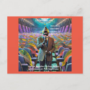 Rick London Visnachtclub Zanger Komiek Briefkaart