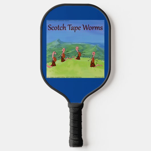 Rick London Worms of Scotland Funny Pickleball P Pickleball Paddle (Voorkant)