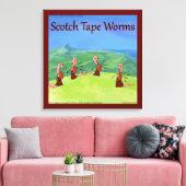 Rick London Worms uit Scotland Funny Canvas Afdruk (Insitu (Woonkamer))