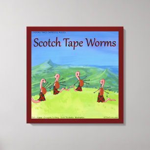 Rick London Worms uit Scotland Funny Canvas Afdruk