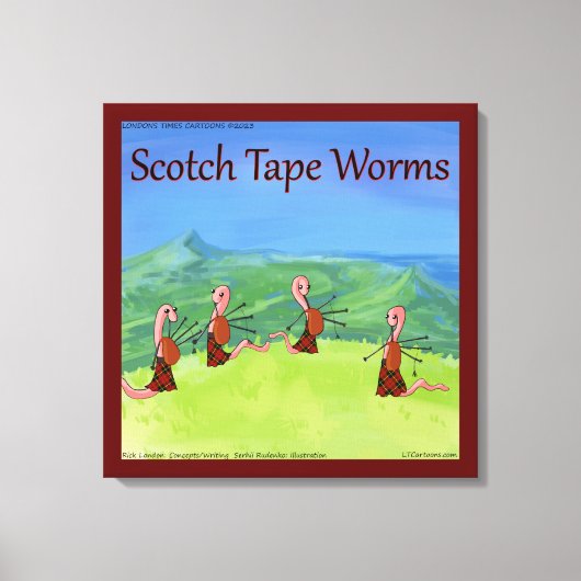 Rick London Worms uit Scotland Funny Canvas Afdruk (Voorkant)