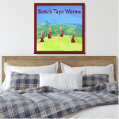 Rick London Worms uit Scotland Funny Canvas Afdruk (Insitu (Slaapkamer))