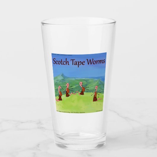 Rick London Worms uit Scotland Funny Glas (Voorkant)