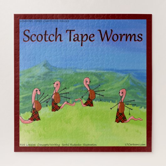 Rick London Worms uit Scotland Funny Legpuzzel (Verticaal)