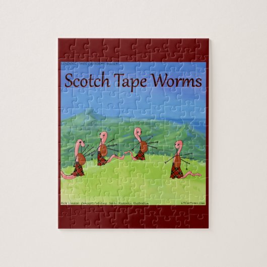 Rick London Worms uit Scotland Funny Legpuzzel (Verticaal)