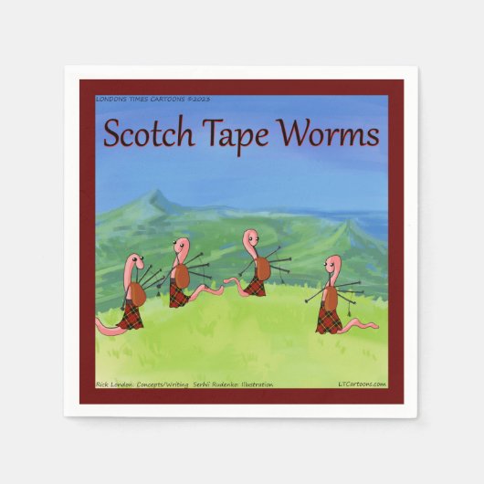 Rick London Worms uit Scotland Funny Servet (Voorkant)