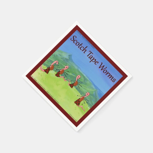 Rick London Worms uit Scotland Funny Servet (Hoek)