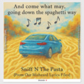 Rick London's Misheard Lyrics Spaghetti Way Funny Sticker (Vel)