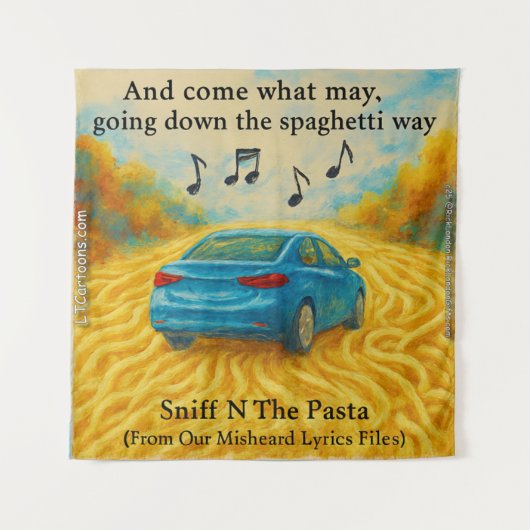 Rick Londons verkeerd verstane songteksten Spaghet Wandkleed (Voorkant)