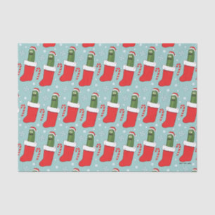 Rick & Morty Christmas Pickle Rick Pattern Tissuepapier