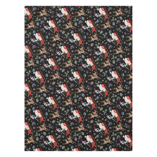 Rick & Morty Christmas Reindeer Sleigh Pattern Tafelkleed (Voorkant)