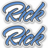 Rick Name blue Aufkleber Sticker Stickerset (Voorkant)