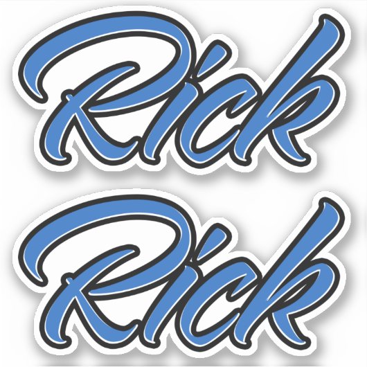Rick Name blue Aufkleber Sticker Stickerset (Voorkant)