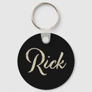 Rick Name whitegold Button Schlüsselanhänger Sleutelhanger