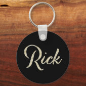 Rick Name whitegold Button Schlüsselanhänger Sleutelhanger (Voorkant)