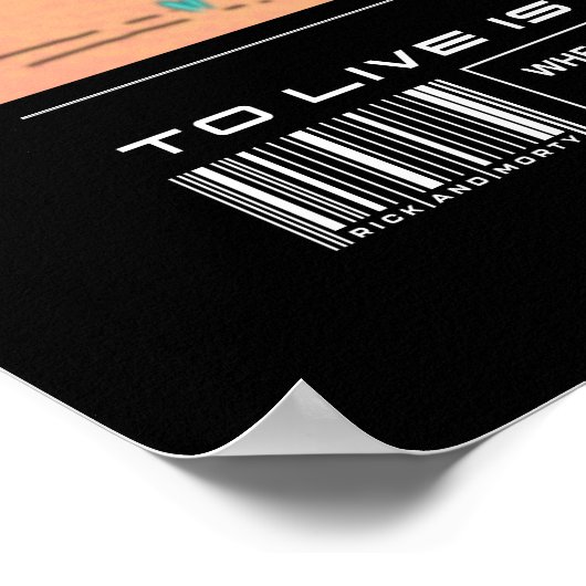 Rick Open Morty's Eyes Quote Graphic Poster (Hoek)