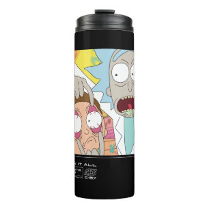 Rick Open Morty's Eyes Quote Graphic Thermosbeker
