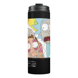 Rick Open Morty's Eyes Quote Graphic Thermosbeker
