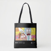 Rick Open Morty's Eyes Quote Graphic Tote Bag (Voorkant)