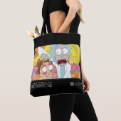 Rick Open Morty's Eyes Quote Graphic Tote Bag (Dichtbij)