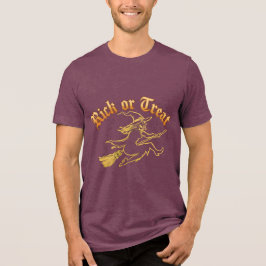 Rick or Treat T-Shirt: Playful New Design Tri-Blend Shirt