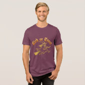 Rick or Treat T-Shirt: Playful New Design Tri-Blend Shirt (Voorkant volledig)