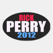 Rick Perry 2012 Ovale Sticker (Voorkant)
