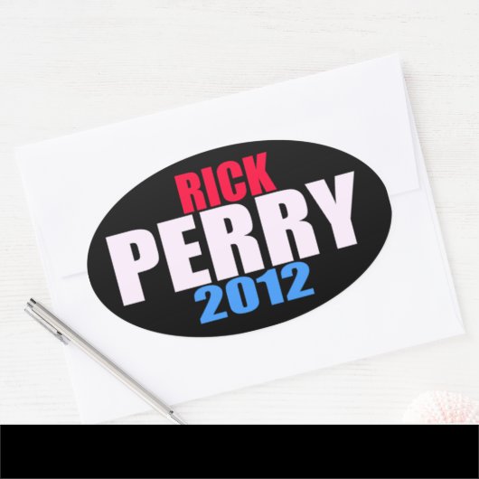 Rick Perry 2012 Ovale Sticker (Envelop)