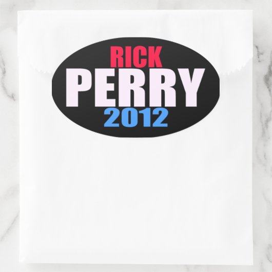 Rick Perry 2012 Ovale Sticker (Tas)