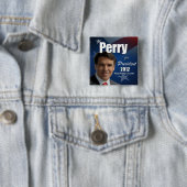 Rick Perry 2012 Vierkante Button 5,1 Cm (In situ)