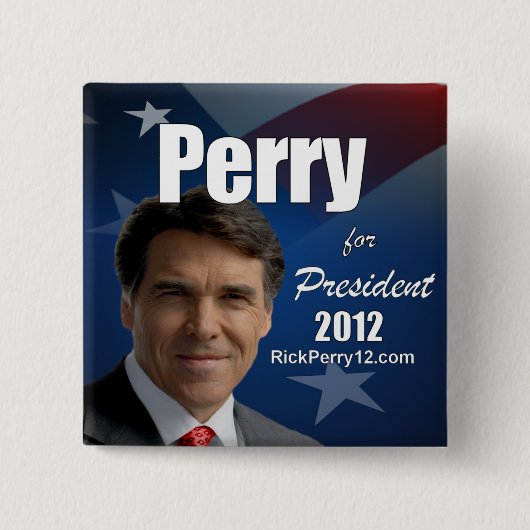 Rick Perry 2012 Vierkante Button 5,1 Cm (Voorkant)