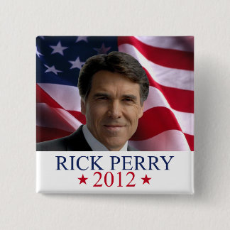 Rick Perry 2012 voor president pinback-knop Vierkante Button 5,1 Cm
