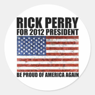 RIck Perry Bumperstickers Buttonnen Decals Ronde Sticker