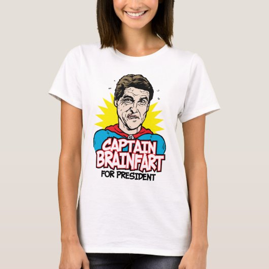 Rick Perry Kapitein Brainfart Shirt (Voorkant)
