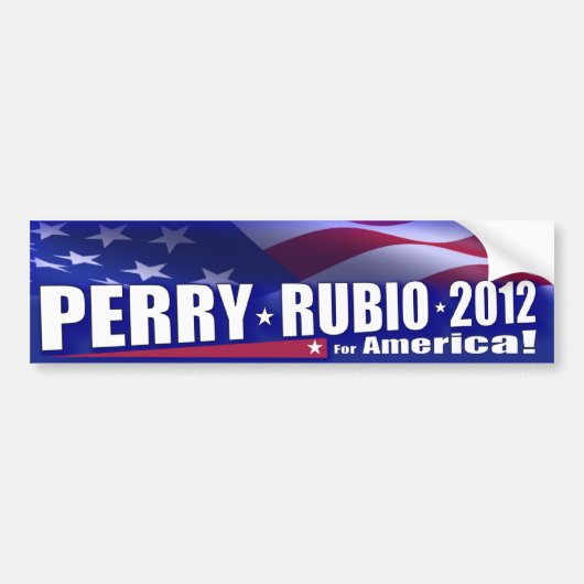 Rick Perry Marco Rubio 2012 GOP Bumpersticker (Voorkant)