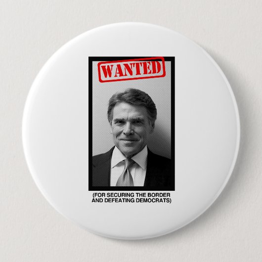 Rick Perry Mugshot Ronde Button 4,0 Cm (Voorkant)