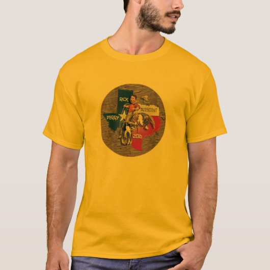 Rick Perry President 2016 Bronco Buckaroo T-shirt (Voorkant)