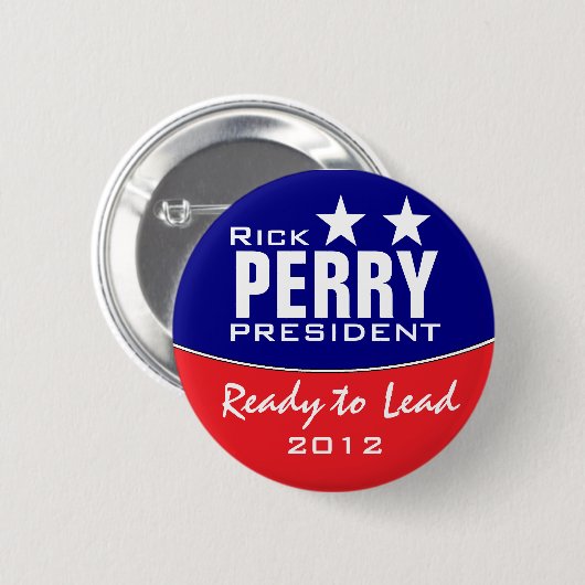 Rick Perry Ronde Button 5,7 Cm (Voorkant /achterkant)