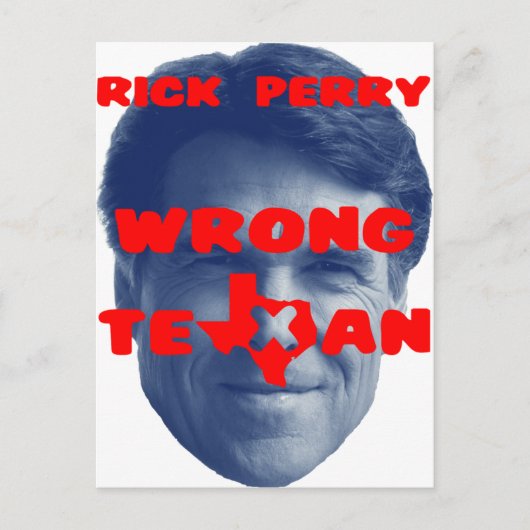 Rick Perry - verkeerde texaan Briefkaart (Voorkant)