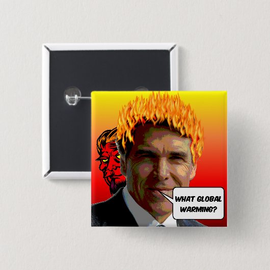 Rick Perry Vierkante Button 5,1 Cm (Voorkant /achterkant)