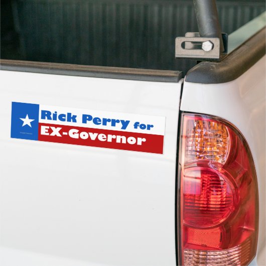 Rick Perry voor ex-gouverneur Bumpersticker (Op Truck)