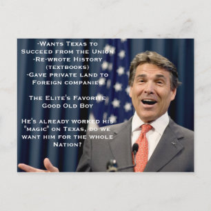 Rick Perry voor President!?!?!!!!! Briefkaart