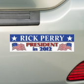 Rick Perry voor President in 2012 Bumpersticker (Op auto)